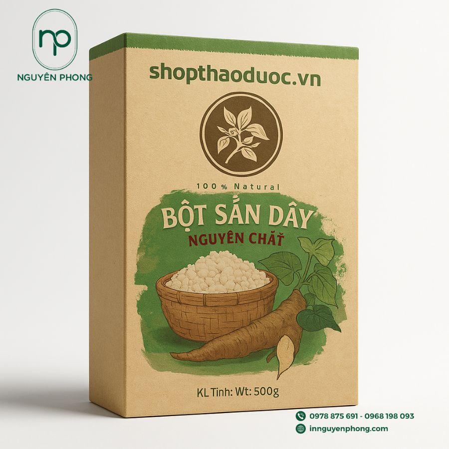 In Hộp Giấy Đựng Bột Sắn Dây